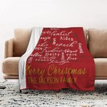 Couverture Douce Personnalisée avec Texte et 1 à 15 Noms Décoration de Maison Cadeau Noël pour Famille Amis