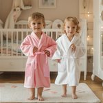 Henkilökohtainen Flush Baby kylpytakki pukeutuminen kaapu kirjailtu nimi pehmeä Super imukykyinen päivittäinen käyttö syntymäpäivä vauva suihku lahja vauva taapero