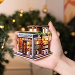 Mini Ornement de Librairie en Acrylique Personnalisé avec Texte Décoration Plate de l'Arbre Cadeau de Noël pour les Amateurs de Livres