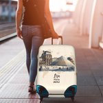 Personalised Watercolor Landmark Name Luggage Cover Fits 18-32 Inches Suitcase Travel Accessories Gift for Travel Lovers