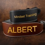 Cintura di sollevamento pesi in pelle regolabile personalizzata con testo Regalo di compleanno per la festa del papà per gli amanti del sollevamento p