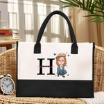 Sac en toile personnalisé avec initiales et nom Cadeau d'anniversaire de retraite pour Grand-mère Maman Femme âgée