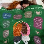 Personalized 10 Reasons Why You Are My Sister Soft Throw Blanket with Name Birthday Christmas Anniversary Gift for Besties Sister