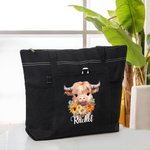 Sac à main personnalisé avec pochette en maille Cadeau de Noël pour les amoureux des vaches Highland.