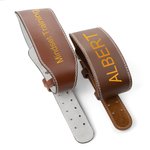 Cintura di sollevamento pesi in pelle regolabile personalizzata con testo Regalo di compleanno per la festa del papà per gli amanti del sollevamento p