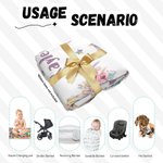 Personalized Fantasy Unicorn Swaddle Blanket and Hat Set with Name Birthday Baby Shower Gift for Newborn Kids