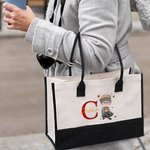 Sac en toile personnalisé avec initiales et nom Cadeau d'anniversaire de retraite pour Grand-mère Maman Femme âgée