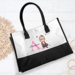 Sac en toile personnalisé avec initiales et nom Cadeau d'anniversaire de retraite pour Grand-mère Maman Femme âgée