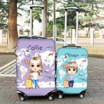 Gepersonaliseerde Cartoon Karakter Elastische Bagagehoes Beschermer Past 18-32 Inch Koffer Reis Accessoires Verjaardagscadeau voor Jongens Meisjes