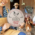 Personalized Rural Charm Wooden Chicken Coop Sign with Text Farm Decor Housewarming Gift for Chicken Enthusiasts