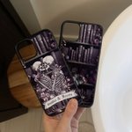 Coque iPhone en TPU Personnalisée avec Nom Motif de Fleurs ou Squelette Cadeau Anniversaire pour Amateurs de Gothique