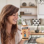 Personalised Y2K Style Cartoon Character 20oz Name Glass Tumbler with Bamboo Lid and Straw Birthday Anniversary Gift for Women Girl