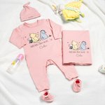 Personalized Classic Winnie the Pooh 100% Cotton Baby Romper Hat Blanket Outfit with Hamper and Name Baby Shower Coming Home Gift for Newborn