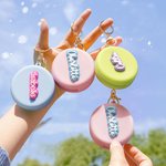 Personalized Macaroon Coin Purse with 3D Cream Name Waterproof Silicone Bag Keychain Accessory Gift for Girls Women Patisserie Lovers