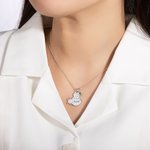 Personalized Dainty Baby Birth Stats Snowman Necklace with Engraved Name and Birthstone Baby Shower Newborn Birth Announcement Gift for New Mom