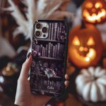 Coque iPhone en TPU Personnalisée avec Nom Motif de Fleurs ou Squelette Cadeau Anniversaire pour Amateurs de Gothique