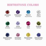 Personalised Exquisite 1 - 4 Family Square Birthstones Stud Earrings Christmas Mother's Day Gift for Mom Grandma