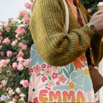 Sac Fourre-tout en Toile Personnalisé avec Motif Floral et Nom Cadeau Anniversaire Vacances Souvenir pour Femme Fille