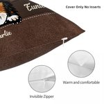 Personifierad söt tecknad katt hund flerfärgad retro mönster kasta kuddeöverdrag med namn heminredning jul födelsedagspresent för husdjursägare