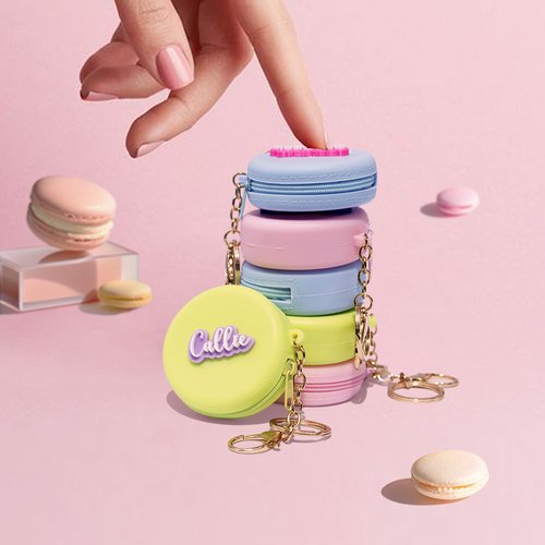 Portachiavi Braccialetto In Silicone E PU Nappa - Regalo Per Donna, Con Perline Di Legno - Foto 14