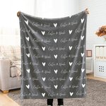 Personalisierte Liebe Herz Doppelnamen Initialen Multicolor Soft Warm Throw Decke Home Decor Verlobung Hochzeit Weihnachten Geschenk fot Paar