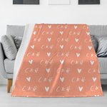 Personalisierte Liebe Herz Doppelnamen Initialen Multicolor Soft Warm Throw Decke Home Decor Verlobung Hochzeit Weihnachten Geschenk fot Paar