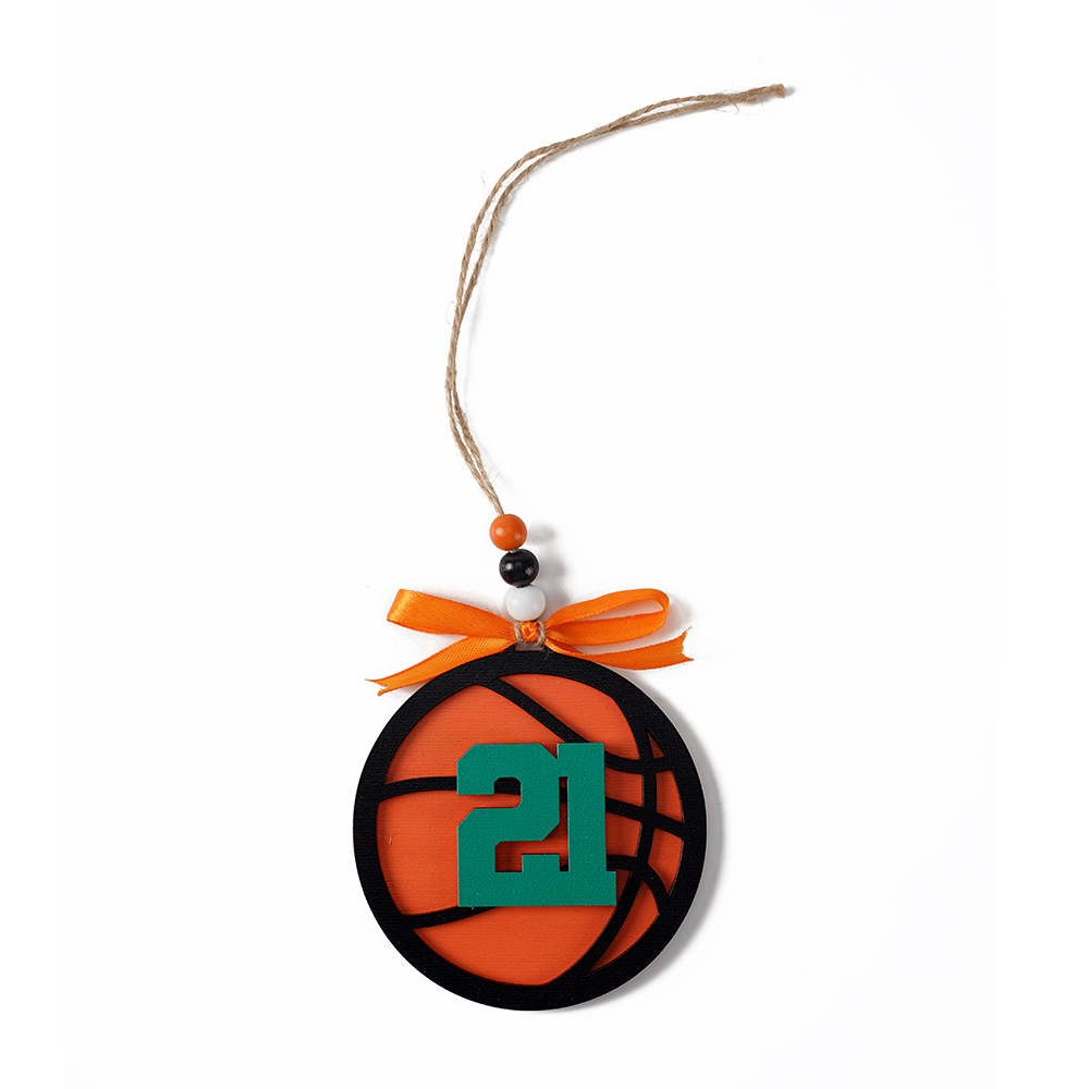 Personalised Basketball Football Baseball Pendant with Name or Number Home Decor Christmas Day Gift for Sports Lover