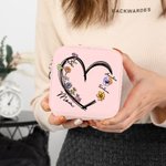 Trousse à bijoux portable personnalisée avec 1-6 noms Cadeau d'anniversaire pour maman grand-mère