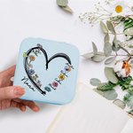 Trousse à bijoux portable personnalisée avec 1-6 noms Cadeau d'anniversaire pour maman grand-mère