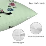 Copri cuscino floreale personalizzato Love Heart con 1-6 fiori di nascita e nome Multicolore Home Decor Regalo di Natale di compleanno per la mamma no