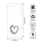 Serviette de Toilette en 100% Coton Personnalisée avec 1-6 Fleurs de Naissances et Nom Absorbeur d'Eau Cadeau Noël Anniversaire pour Maman Grand-mère