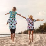 Personalized Dog Cat Character Portrait Hawaiian Shirt Beach Party Birthday Gift for Men Women Pet Lover