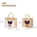Sac en toile de jute de grande capacité avec nom Cadeau d'Halloween effrayant pour les femmes qui aiment le gothique