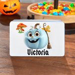 Personalised Cute Cartoon Pumpkin Mushroom Sweets Biscuit Biscuit Storage Tin with Lid and Name Trick or Treat Halloween Party Gift for Kids