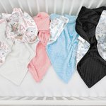 Couverture pour Bébé Personnalisée avec Initiale Nom au Front et Textes Brodés au Dos Cadeau Anniversaire Noël pour Nouveau-né