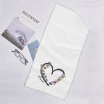 Serviette de Toilette en 100% Coton Personnalisée avec 1-6 Fleurs de Naissances et Nom Absorbeur d'Eau Cadeau Noël Anniversaire pour Maman Grand-mère