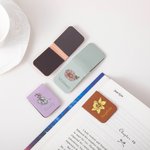 Personalized Watercolor Birth Flower Magnetic Leather Bookmark Clip with Engraved Name Birthday Christmas Gift for Book Lovers Bookworm