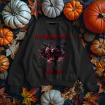Personnalisé Gothic Skull Bloody Bat Bow Sweatshirt T-shirt avec nom Spooky Birthday Halloween Party Gift for Women Girls