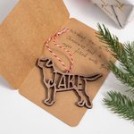 Personalisiertes Holz Weihnachtsornament Hund Katze Ausgeschnittene Umriss mit Namen Weihnachten Baum Schmuck Geschenk für Tierliebhaber