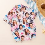 Personalized Dog Cat Character Portrait Hawaiian Shirt Beach Party Birthday Gift for Men Women Pet Lover