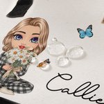 Sac en Toile Personnalisé avec Nom Personnage et Fleurs de Naissance Sac Tote de Grande Capacité pour Femme Cadeau Noël Anniversaire Fête des Mères