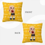 Personalised Cartoon Fashion Y2K Girl Heart Throw Pillow Cover with Names Multicolor Home Decor Birthday Christmas Friendship Gift for Women