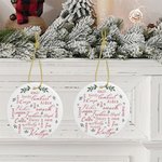 Ornement en Céramique Personnalisé avec 1 à 12 Noms Décoration de Noël Cadeau pou Famille