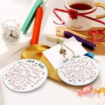 Ornement en Céramique Personnalisé avec 1 à 12 Noms Décoration de Noël Cadeau pou Famille