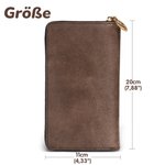 Personalisierte Retro Cartoon-Katze PU-Leder Geldbörse mit Namen Mehrere Fächer Reißverschluss Brieftasche Geburtstag Geschenk für Katzenliebhaber