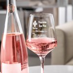 Personalisiertes Lustiges „Prescription Wine“ 250ml 430ml Verschreibung Weinglas Schiefer Untersetzer mit Gravur Geburtstag Geschenk für Weinliebhaber