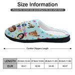 Chaussons en peluche antidérapants personnalisés avec titre Fleur étoilée colorée à motifs multiples Photos Anniversaire Cadeau de Noël pour la famill