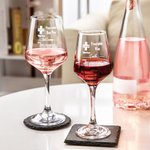 Personalisiertes Lustiges „Prescription Wine“ 250ml 430ml Verschreibung Weinglas Schiefer Untersetzer mit Gravur Geburtstag Geschenk für Weinliebhaber