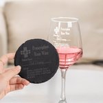 Personalisiertes Lustiges „Prescription Wine“ 250ml 430ml Verschreibung Weinglas Schiefer Untersetzer mit Gravur Geburtstag Geschenk für Weinliebhaber