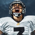 Personalised American Football Pendant Necklace with Name and Number Game Day Accessories Birthday Team Gift for Football Lovers